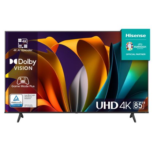 Hisense TV 2,16 m (85") 4K Ultra HD Smart TV Wi-Fi Preto 400 cd/m² 85A6N by Hisense