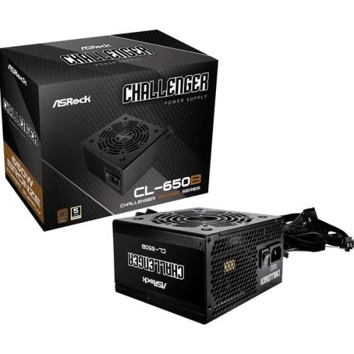 Asrock Challenger CL-650B 650W Fonte de Alimentação 80 Plus Preto 90-UXC065-BNEAAA by Asrock