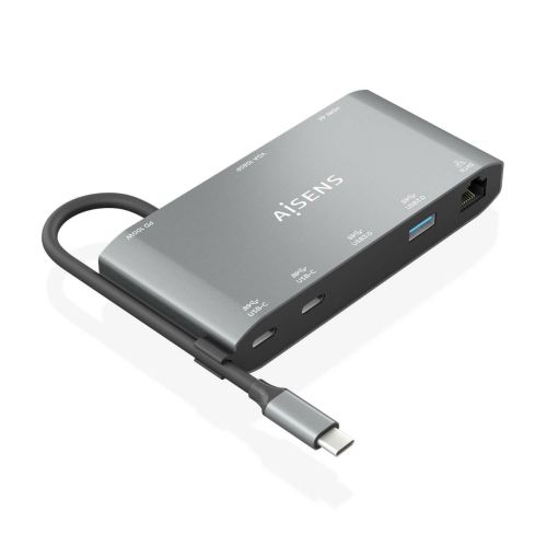 Aisens ASUC-8P010-GR Base & Duplicador de portas Type-C Cinzento ASUC-8P010-GR by Aisens