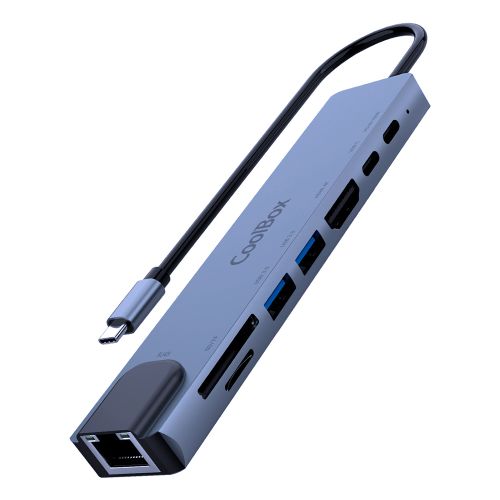 Coolbox DockStation USB-C 8-em-1 (USB-C/HDMI/USB-A/RJ45) COO-DOCK-C-81 by CoolBox