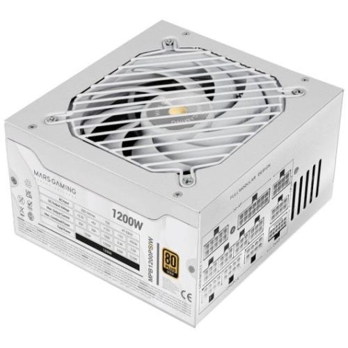 Mars Gaming MPB1200PSI Fonte de alimentação 1200W 80 Plus Gold branca MPB1200PSIW by Mars Gaming