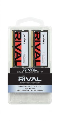 Goodram RIVAL 32GB 2x16GB DDR5 5600MHz CL40 SO-DIMM GGEES5-56L40S/32GDC by Goodram