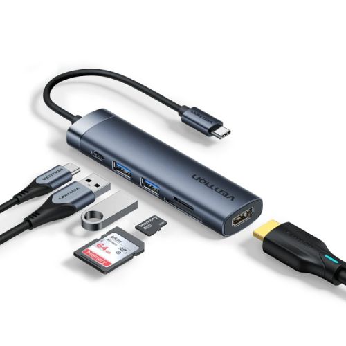 Vention Dock USB-C 6-em-1 HDMI 4K THJHB THJHB by Vention