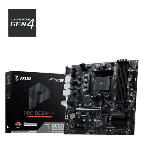MSI PRO B550M-P Motherboard mATX AM4 B550 DDR4 911-7C95-201 by MSI