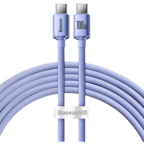 Baseus Cabo USB-C Crystal Shine PD 100W 1.2m - Lil&aacute;s CAJY000605 by Baseus