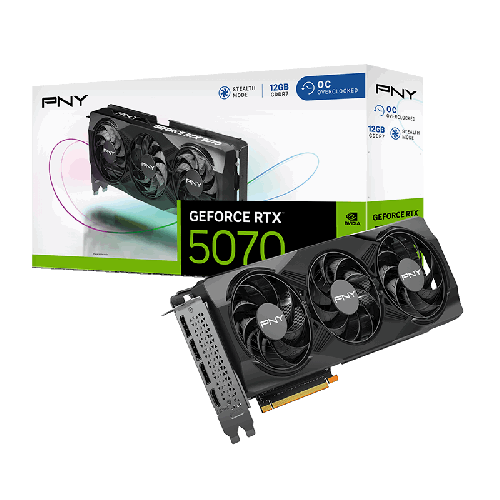 PNY GeForce RTX 5070 Gaming Triple Fan OC NVIDIA 12GB GDDR7 VCG507012TFXPB1-O by PNY