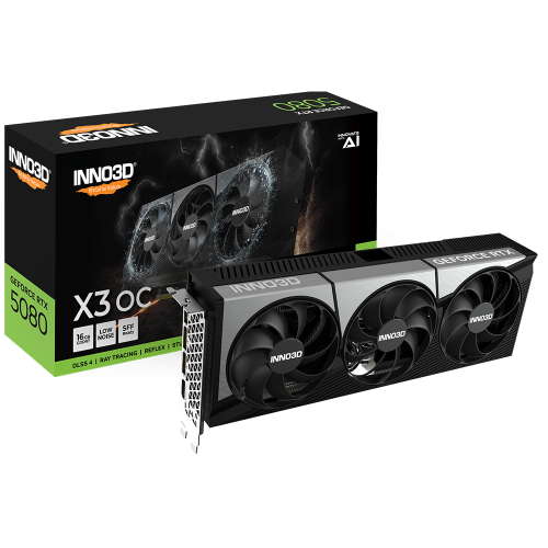 Inno3D GeForce RTX 5080 X3 OS NVIDIA 16 GB GDDR7 N50803-16D7X-17603930 by Inno3D