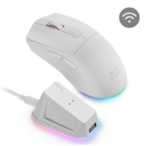 Mars Gaming Rato Wireless Tri-Mode MM-T3 - Branco MMT3W by Mars Gaming