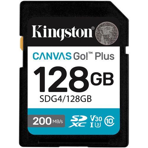 Kingston Canvas Go! Plus SDXC UHS-I U3 V30 128GB SDG4/128GB by Kingston